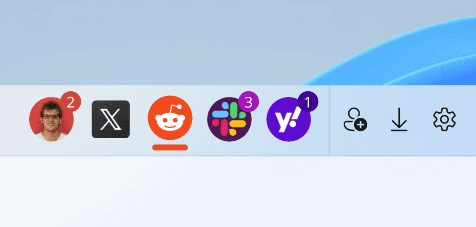 Switch between accounts in EasyMail